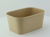 Insalatiera rettangolare in cartone kraft laminato PP senza coperchio - 1000 ml - 17 cm x 12 cm x 7,5 cm - 200 unità