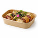 Insalatiera rettangolare in cartone kraft laminato PP senza coperchio - 500 ml - 17 cm x 12 cm x 4,5 cm - 200 unità