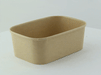 Insalatiera rettangolare in cartone kraft laminato PP senza coperchio - 750 ml - 17 cm x 12 cm x 5,5 cm - 200 unità