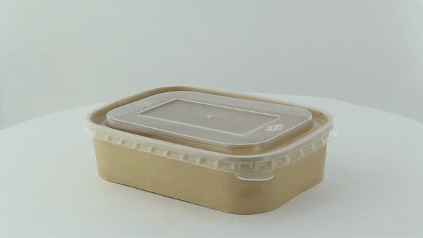 Coperchio rettangolare in PP trasparente - 17,2 cm x 12,2 cm x 0,9 cm - Compatibile con 210PCREC1000, 210PCREC500, 210PCREC750 - 200 unità