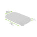 Coperchio rettangolare in PP trasparente - 17,2 cm x 12,2 cm x 0,9 cm - Compatibile con 210PCREC1000, 210PCREC500, 210PCREC750 - 200 unità - dimensions