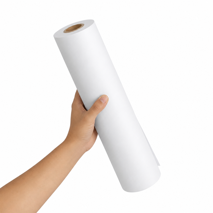 Rotolo di carta da forno bianca siliconata su due lati - 45 cm x 50 m - 12 unità