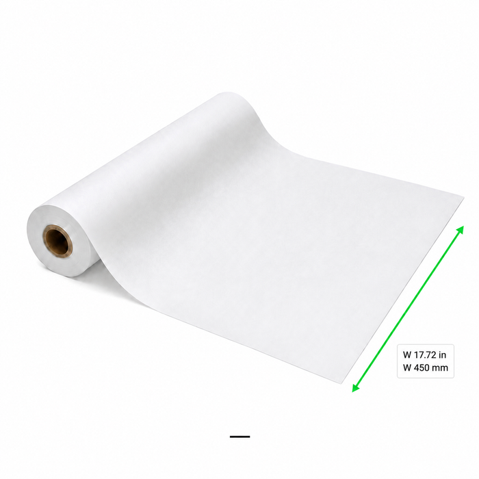 Rotolo di carta da forno bianca siliconata su due lati - 45 cm x 50 m - 12 unità