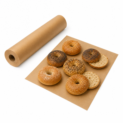 Rotolo di carta da forno in kraft marrone siliconata su due lati - 45 cm x 50 m - 12 unità