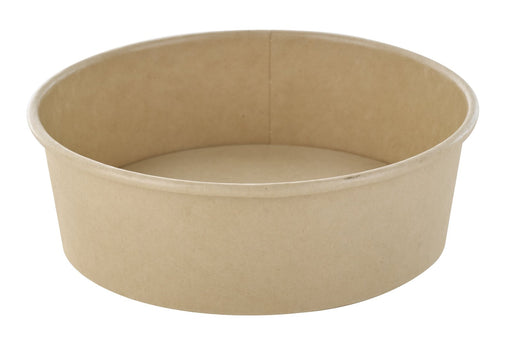 Insalatiera rotonda "Buckaty" in cartone di fibra di bambù senza plastica - 480 ml - Ø 15 cm - H 4,7 cm - 360 unità
