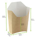 Bustina per patatine in kraft marrone - 11,5 cm x 9 cm x 11 cm - 1200 unità - dimensions