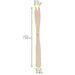 Mini forchetta in legno - 14 cm - 5000 unità - dimensions