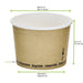Contenitore in cartone bianco per caldo e freddo con rivestimento in PLA - 450 ml - Ø 11,4 cm - H 8 cm - 500 unità - dimensions
