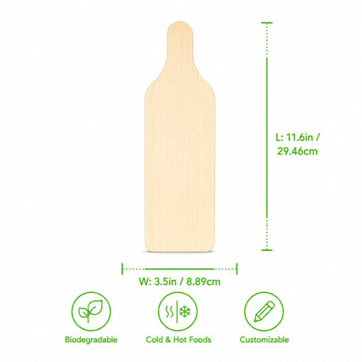 Tagliere aperitivo in legno - 29,5 cm x 9 cm x 0,22 cm - 400 unità - dimensions
