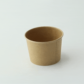 Contenitore in cartone kraft marrone per caldo e freddo - 130 ml - Ø 7,4 cm - H 5 cm - 1000 unità