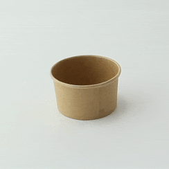 Contenitore in cartone kraft marrone per caldo e freddo - 60 ml - Ø 6,2 cm - H 3,5 cm - 1000 unità