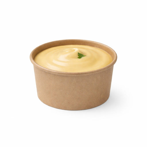Contenitore in cartone kraft marrone per caldo e freddo - 86 ml - Ø 7,4 cm - H 3,8 cm - 1000 unità