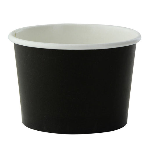 Contenitore in cartone nero per caldo e freddo - 130 ml - Ø 7,4 cm - H 5 cm - 1000 unità