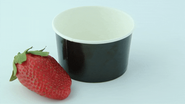 Contenitore in cartone nero per caldo e freddo - 130 ml - Ø 7,9 cm - H 4,2 cm - 1000 unità