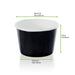 Contenitore in cartone nero per caldo e freddo - 200 ml - Ø 9 cm - H 4,8 cm - 1000 unità - dimensions
