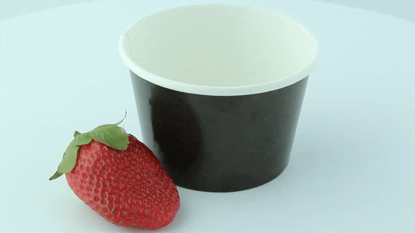 Contenitore in cartone nero per caldo e freddo - 280 ml - Ø 9,5 cm - H 6,2 cm - 500 unità