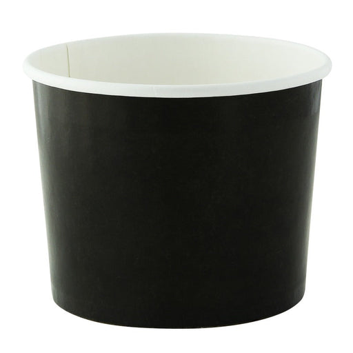 Contenitore in cartone nero per caldo e freddo - 320 ml - Ø 9 cm - H 7 cm - 500 unità