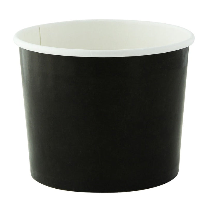 Contenitore in cartone nero per caldo e freddo - 320 ml - Ø 9 cm - H 7 cm - 500 unità