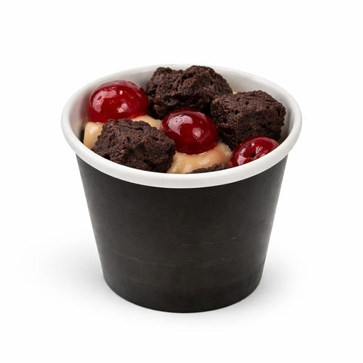 Contenitore in cartone nero per caldo e freddo - 45 ml - Ø 4,6 cm - H 4 cm - 1000 unità