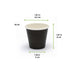 Contenitore in cartone nero per caldo e freddo - 45 ml - Ø 4,6 cm - H 4 cm - 1000 unità - dimensions
