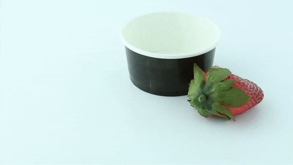Contenitore in cartone nero per caldo e freddo - 86 ml - Ø 7,4 cm - H 3,8 cm - 1000 unità