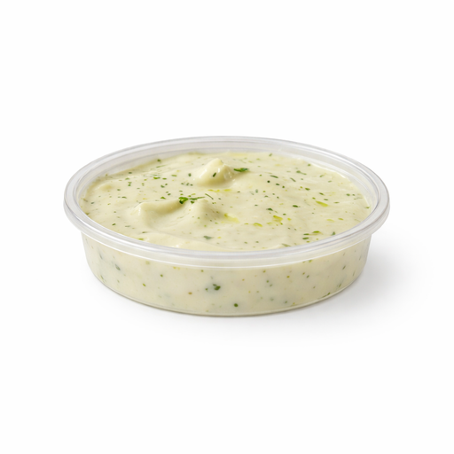 Contenitore per salse rotondo in plastica PET trasparente - 40 ml - Ø 6,5 cm - H 2 cm - 3000 unità