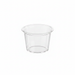 Contenitore per salse rotondo in plastica PET trasparente - 50 ml - Ø 6,5 cm - H 2,8 cm - 3000 unità