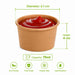 Contenitore in cartone kraft marrone per caldo e freddo senza plastica - 75 ml - Ø 6,1 cm - H 4 cm - 1000 unità - dimensions