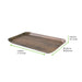 Vassoio in cartone laminato effetto legno scuro - 23,5 cm x 14,7 cm x 1,2 cm - 200 unità - dimensions