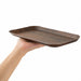 Vassoio in cartone laminato effetto legno scuro - 26,5 cm x 13 cm x 1,4 cm - 200 unità