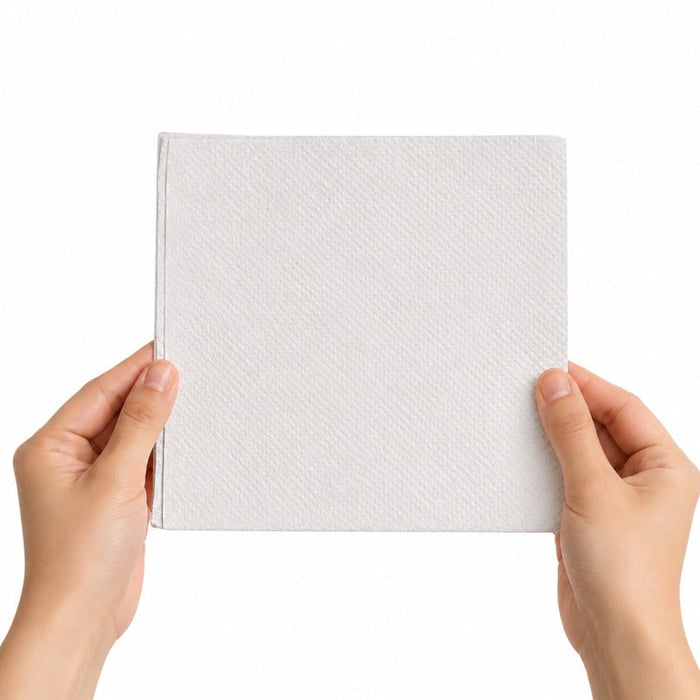 Tovagliolo in ovatta bianco 2 veli - 30 cm x 30 cm - 3000 unità - Rif. 210S30302P