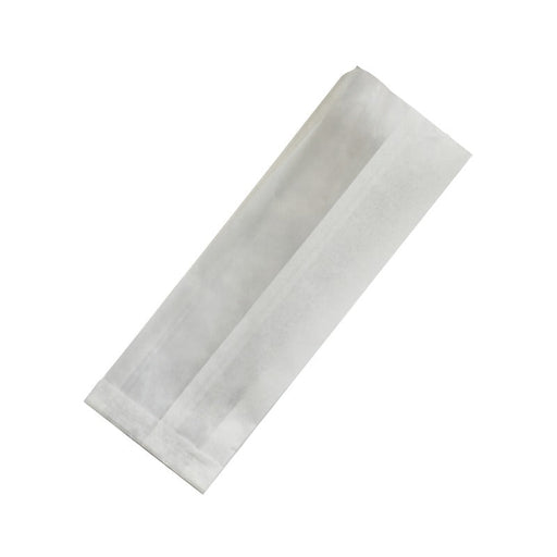 Sacchetto per sandwich bianco antigrasso con finestra cristallo - 11 cm x 4 cm x 31 cm - 1000 unità