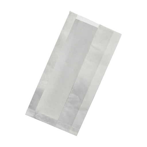 Sacchetto per sandwich antigrasso bianco con finestra cristallo - 20 cm x 6 cm x 40 cm - 1000 unità
