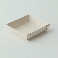 Vaschetta quadrata in legno "Samouraï" - 6 cm x 6 cm x 1,5 cm - 200 unità
