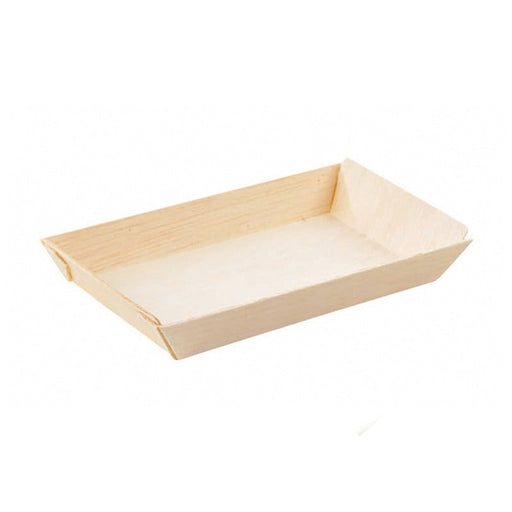 Vaschetta rettangolare in legno "Samouraï" - 13,1 cm x 6,5 cm x 1,9 cm - 100 unità