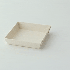 Vaschetta quadrata in legno "Samouraï" - 7 cm x 7 cm x 1,5 cm - 200 unità