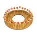 Supporto rotondo in bambù per 40 stecchini "Donut" - Ø 40,6 cm - H 1,6 cm - 3 unità