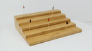 Supporto in bambù "Escalier" per 75 stecchini - 36 cm x 30,5 cm x 9,5 cm - 2 unità