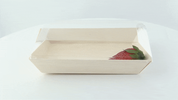 Coperchio in PET trasparente "Samourai" - 18,2 cm x 13,1 cm x 2,4 cm - Compatibile con 210SAMBQ130 - 100 unità