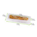 Sacchetto per sandwich in carta bianca con finestra - 12 cm x 4 cm x 36 cm - 1000 unità - dimensions