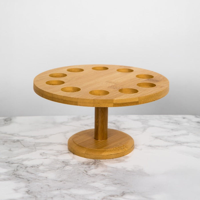 Supporto in bambù per coni a 10 fori - Ø 17,8 cm - H 9,2 cm - 2 unità