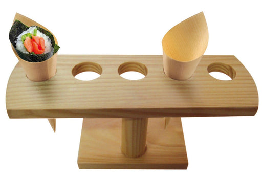 Supporto in bambù per coni a 5 fori - 23,5 cm x 8 cm x 9,5 cm - 10 unità