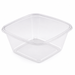Insalatiera quadrata "Pyramide" in PET trasparente senza coperchio - 750 ml - 16 cm x 16 cm x 7 cm - 400 unità