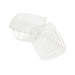 Insalatiera quadrata in PET trasparente con coperchio - 480 ml - 13 cm x 13 cm x 6 cm - 100 unità