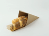 Cono snack richiudibile in cartone marrone - 9 cm x 9 cm x 19 cm - 400 unità