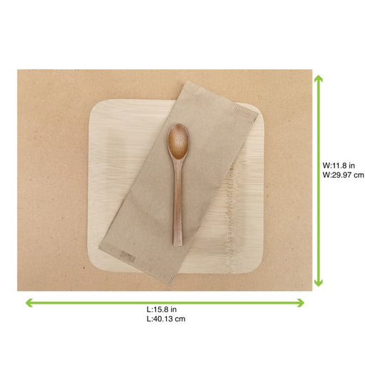Tovaglietta per vassoio in carta beige - 30 cm x 40 cm - 2000 unità - dimensions