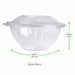 Insalatiera rotonda in PET trasparente con coperchio incernierato - 750 ml - Ø 15,1 cm - H 6 cm - 200 unità - dimensions