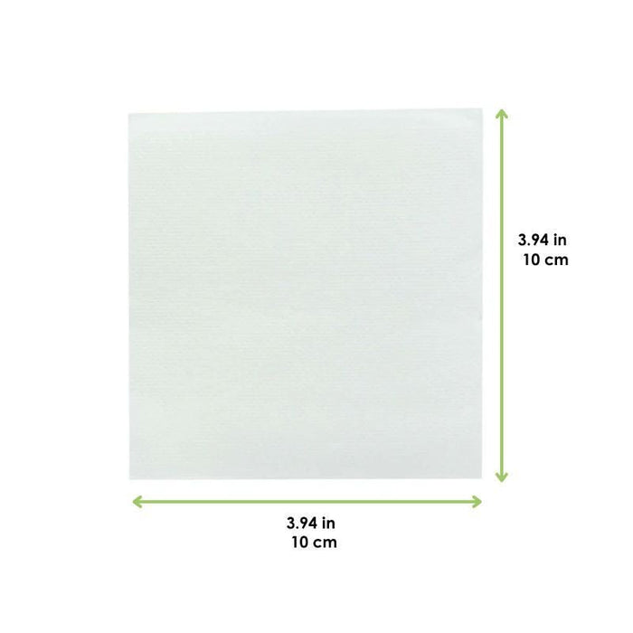 Tovagliolo micro point bianco 2 veli - 20 cm x 20 cm - 2700 unità - dimensions