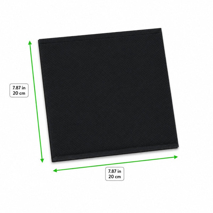 Tovagliolo micro point nero 2 veli - 20 cm x 20 cm - 2700 unità - dimensions
