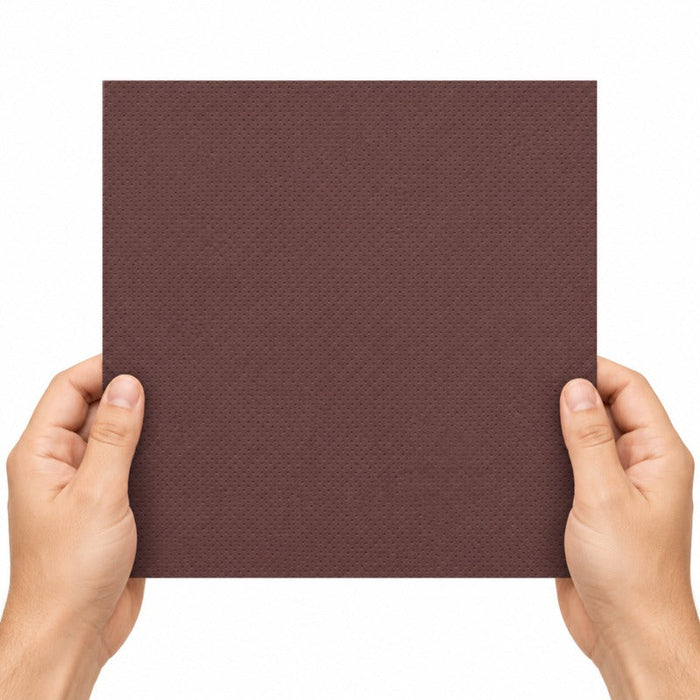 Tovagliolo micro point marrone 2 veli - 38 cm x 38 cm - 1440 unità - Rif. 210SMP3838M